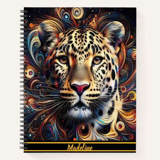 Leopard Magic: Artistieke Oerwoud Sfeer Notitieboek (Voorkant)