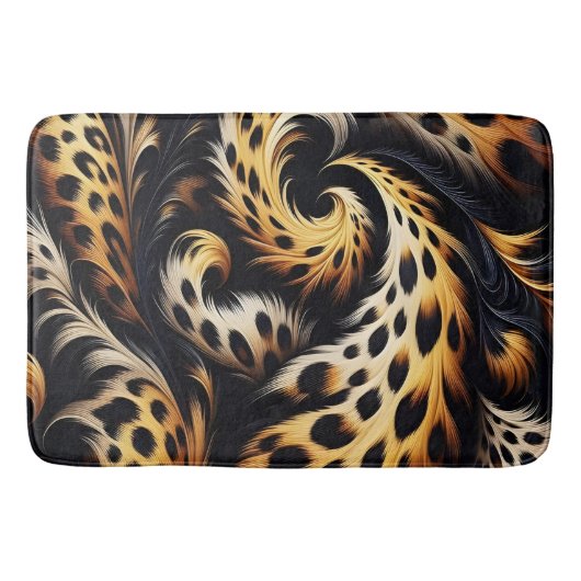 Leopard Majesty: Voel de kracht van Wild Design Badmat (Voorkant)
