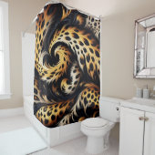 Leopard Majesty: Voel de kracht van Wild Design Douchegordijn (In situ)