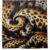 Leopard Majesty: Voel de kracht van Wild Design Douchegordijn (Voorkant)