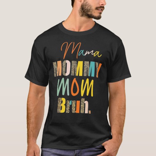 Leopard Mama Bruh Moederdag Womens T-shirt (Voorkant)