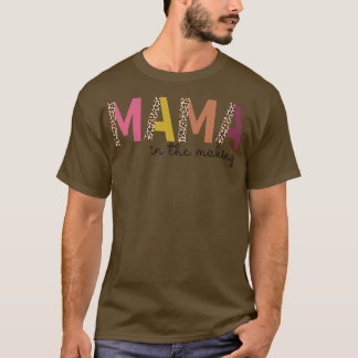 Leopard Mama in de aankondiging van de zwangerscha T-shirt
