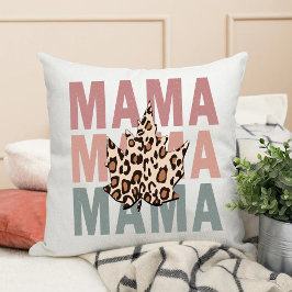 Leopard Mama Schattige Beste Moeder Jubileum Kussen