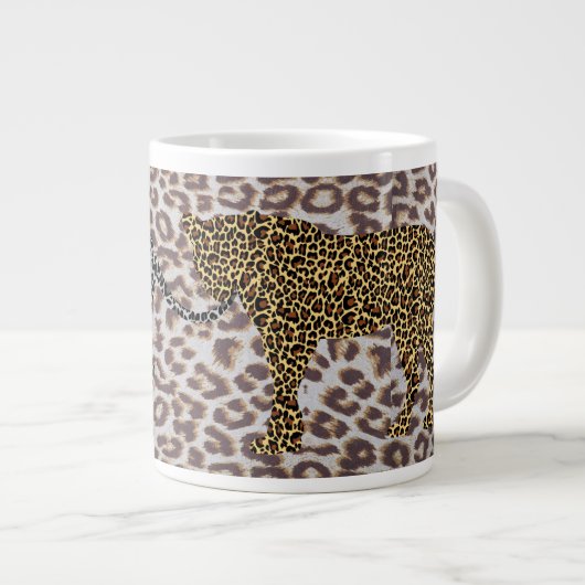 Leopard mania jumbo mok (Voorkant rechts)