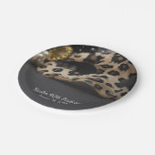Leopard Masquerade Masker & Parel Verjaardagsfeest Papieren Bordje (Gekanteld)