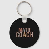 Leopard Math Coach Supplies Fun Ck To School Sleutelhanger (Voorkant)