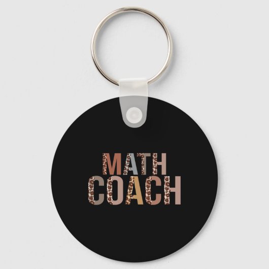 Leopard Math Coach Supplies Fun Ck To School Sleutelhanger (Voorkant)