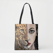 Leopard Meisje Canvas tas (Voorkant)