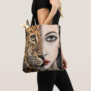 Leopard Meisje Canvas tas