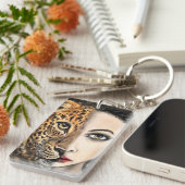 Leopard Meisje Sleutelhanger (Voorkant Rechts)