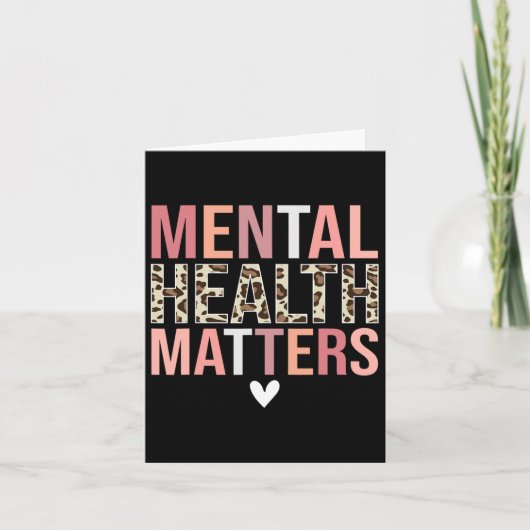 Leopard Mental Health Problems Awareness Month Kaart (Voorkant)