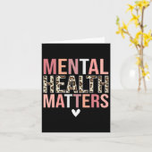 Leopard Mental Health Problems Awareness Month Kaart (Gele Bloem)