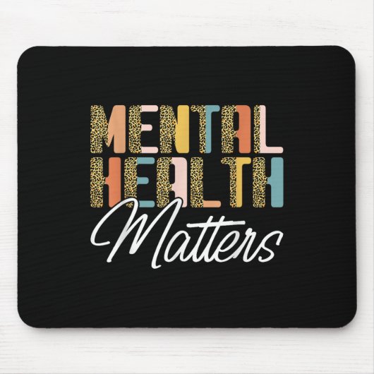 Leopard Mental Health's Human Brain Illness Aware Muismat (Voorkant)