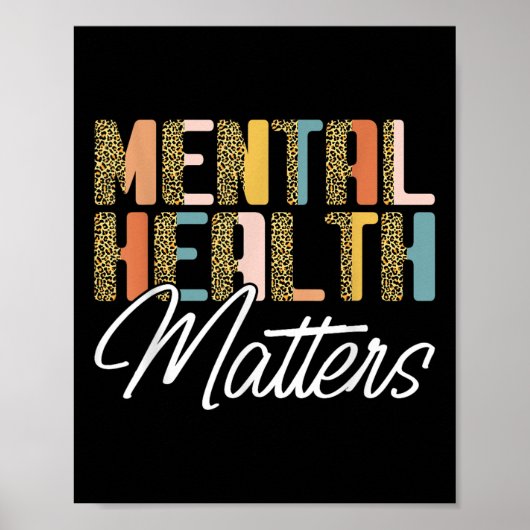 Leopard Mental Health's Human Brain Illness Aware Poster (Voorkant)