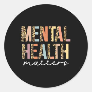 Leopard Mental Health's Human Brain Illness Aware Ronde Sticker
