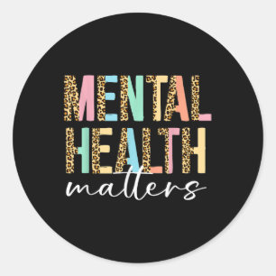 Leopard Mental Health's Human Brain Illness Aware Ronde Sticker