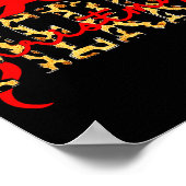 Leopard Merry Christmas Coquette Bow Xmas Holiday  Poster (Hoek)