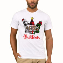 Leopard Merry Christmas Tree Buffalo Plaid
