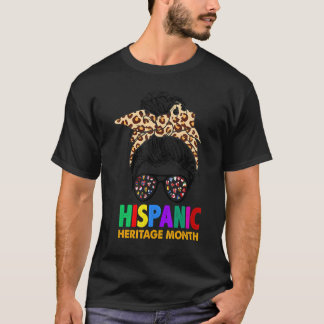 Leopard Messy Bun, maand nationaal erfgoed T-shirt