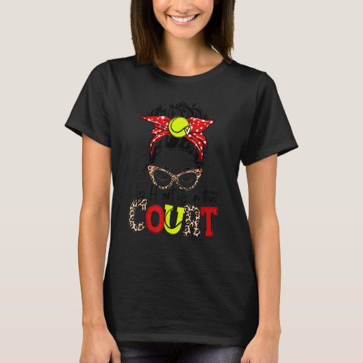 Leopard Messy Bun Mijn hart ligt op die softba. T-shirt (Voorkant)