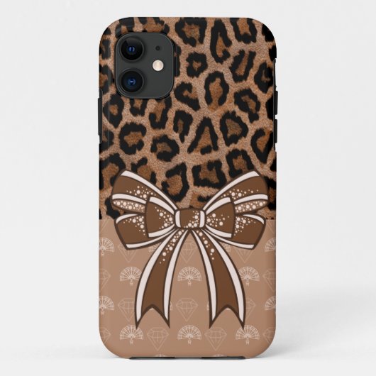 Léopard Mode Noeud Case-Mate iPhone Case (Achterkant)