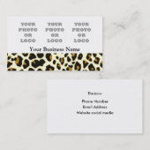 Leopard mode print patroonfoto logo visitekaartje (Voorkant / Achterkant)