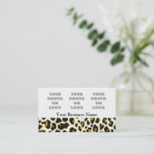 Leopard mode print patroonfoto logo visitekaartje (Staand voorkant)