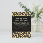 Leopard Modern Wedding and Reception Kaart (Staand voorkant)