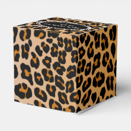 Leopard monogram bedankdoosjes