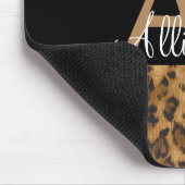 Leopard Monogram Initiaal Letter A Computer Muismat (Hoek)