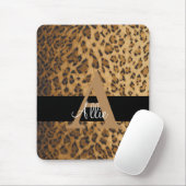 Leopard Monogram Initiaal Letter A Computer Muismat (Met muis)