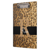Leopard Monogram Initiaal Letter R Klembord (Links)