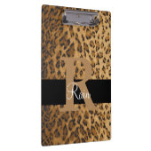 Leopard Monogram Initiaal Letter R Klembord (Rechts)