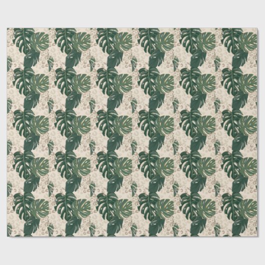 Leopard Monstera: Oerwouden . Cadeaupapier (Vlak)