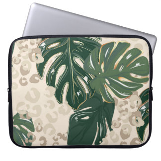 Leopard Monstera: Oerwouden . Laptop Sleeve
