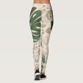 Leopard Monstera: Oerwouden . Leggings (Achterkant)
