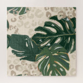 Leopard Monstera: Oerwouden . Legpuzzel (Horizontaal)