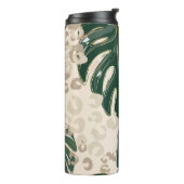 Leopard Monstera: Oerwouden . Thermosbeker (Gedraaid links)
