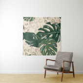 Leopard Monstera: Oerwouden . Wandkleed (In Situ (horizontaal))