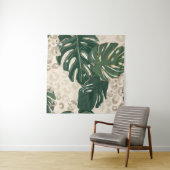 Leopard Monstera: Oerwouden . Wandkleed (In situ)