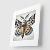 Leopard Moth 170924IREF228 - Watercolor Vierkante Klok (Hoek)