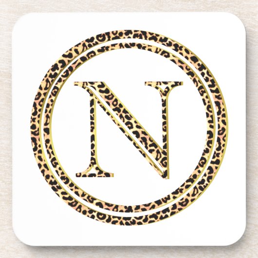 Leopard N Drankjes Onderzetter (Voorkant)