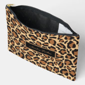 Leopard Naadloze Patroon Aangepaste Naam Etui (Open)