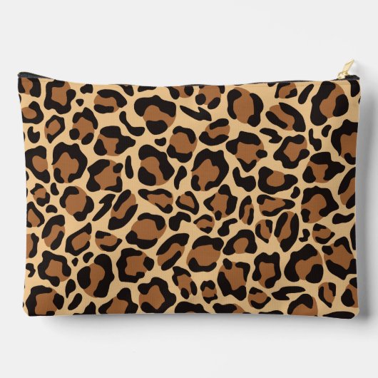 Leopard Naadloze Patroon Aangepaste Naam Etui (Achterkant)