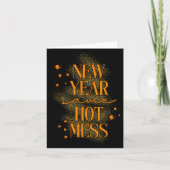Leopard New Year Same Hot Mess New Year's Eve Reso Kaart (Voorkant)