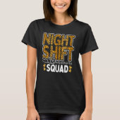 Leopard Night Shift Nurse Squad Leo Nursing Apprec T-shirt (Voorkant)