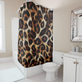 Leopard Nights: Bold Elegance voor Slaap Douchegordijn (In situ)