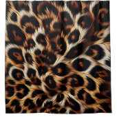 Leopard Nights: Bold Elegance voor Slaap Douchegordijn (Voorkant)