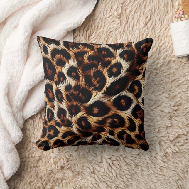 Leopard Nights: Bold Elegance voor Slaap Kussen (Deken)