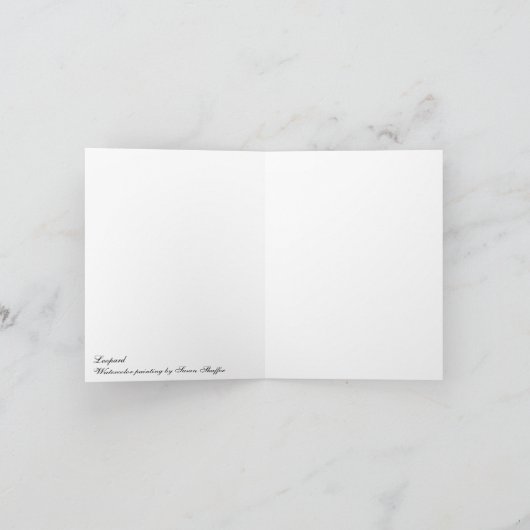 Leopard Note Kaart (Binnen)